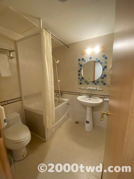 ネイジャン ホテルのトイレ一体型バスルーム