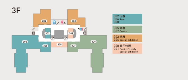 3階のフロアマップ（國立故宮博物院公式サイトより）